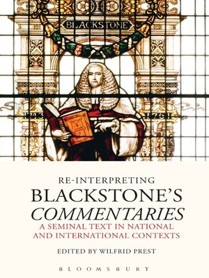 cover image of Re-Interpreting Blackstone's Commentaries